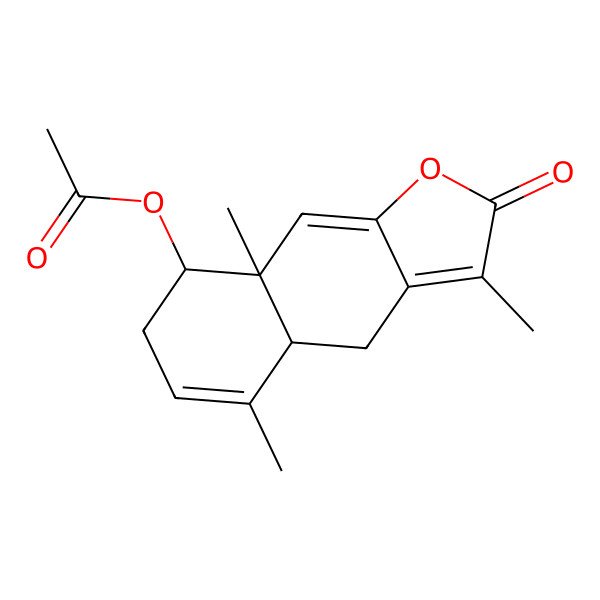 2D Structure of (3,5,8a-Trimethyl-2-oxo-4,4a,7,8-tetrahydrobenzo[f][1]benzofuran-8-yl) acetate