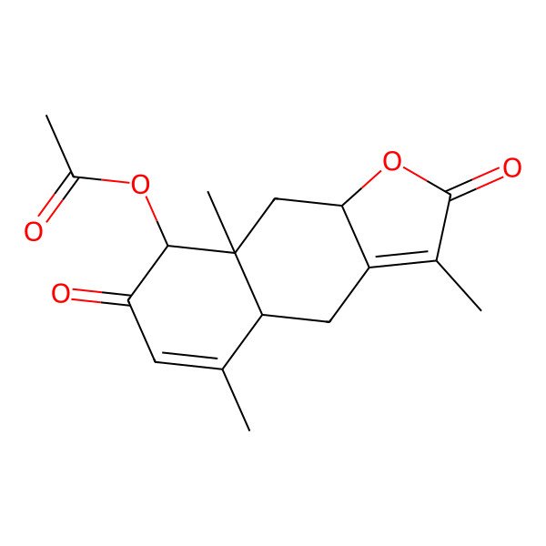 2D Structure of (3,5,8a-trimethyl-2,7-dioxo-4a,8,9,9a-tetrahydro-4H-benzo[f][1]benzofuran-8-yl) acetate