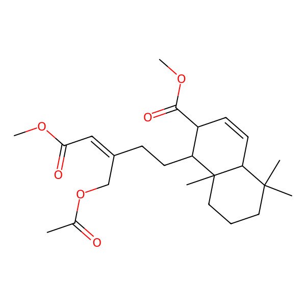 2D Structure of Methyl 1-[3-(acetyloxymethyl)-5-methoxy-5-oxopent-3-enyl]-5,5,8a-trimethyl-1,2,4a,6,7,8-hexahydronaphthalene-2-carboxylate