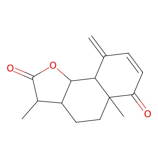 2D Structure of 3,5a-Dimethyl-9-methylidene-3,3a,4,5,9a,9b-hexahydrobenzo[g][1]benzofuran-2,6-dione