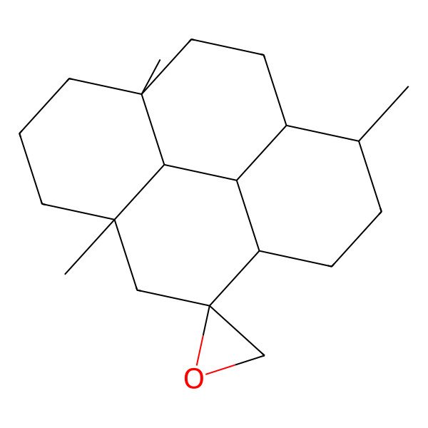 2D Structure of 3,5a,8a-trimethylspiro[2,3,3a,4,5,6,7,8,9,10a,10b,10c-dodecahydro-1H-pyrene-10,2'-oxirane]