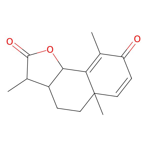 2D Structure of 3,5a,9-Trimethyl-3a,5,5a,9b-tetrahydronaphtho[1,2-b]furan-2,8(3H,4H)-dione