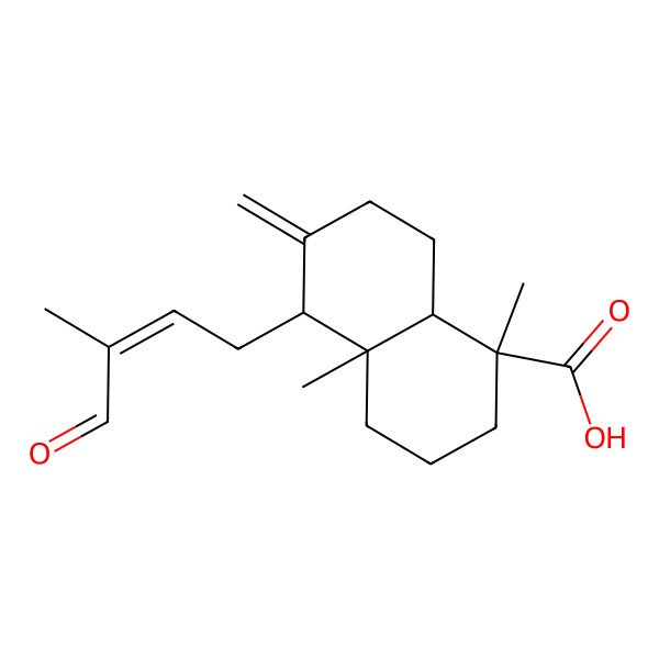 2D Structure of 1,4a-dimethyl-6-methylidene-5-(3-methyl-4-oxobut-2-enyl)-3,4,5,7,8,8a-hexahydro-2H-naphthalene-1-carboxylic acid