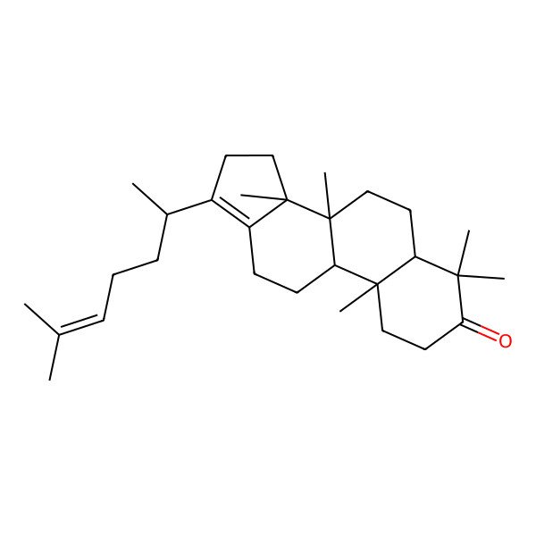 2D Structure of (5R,9R,10R,14S)-4,4,8,10,14-pentamethyl-17-[(2S)-6-methylhept-5-en-2-yl]-1,2,5,6,7,9,11,12,15,16-decahydrocyclopenta[a]phenanthren-3-one
