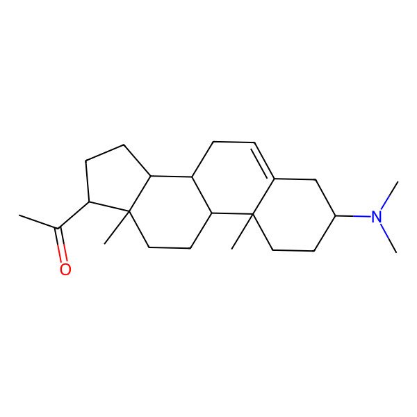 2D Structure of 1-[3-(dimethylamino)-10,13-dimethyl-2,3,4,7,8,9,11,12,14,15,16,17-dodecahydro-1H-cyclopenta[a]phenanthren-17-yl]ethanone