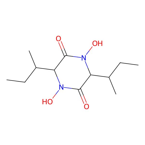 2D Structure of 3,6-Di(butan-2-yl)-1,4-dihydroxypiperazine-2,5-dione
