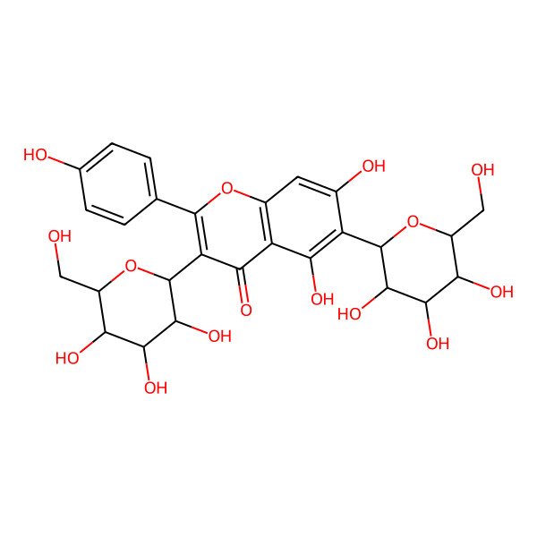 2D Structure of 3,6-Diglucopyranosyl-4',5,7-trihydroxyflavone