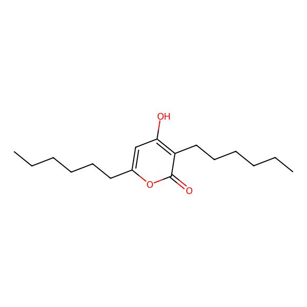 2D Structure of 3,6-Dihexyl-4-hydroxypyran-2-one
