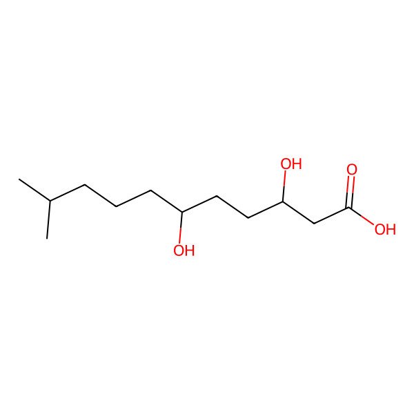 2D Structure of 3,6-Dihydroxy-10-methylundecanoic acid