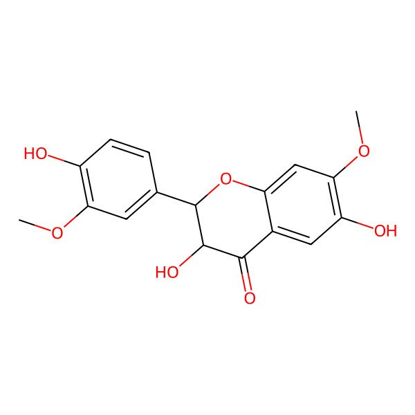 2D Structure of 3,6-Dihydroxy-2-(4-hydroxy-3-methoxyphenyl)-7-methoxy-2,3-dihydrochromen-4-one
