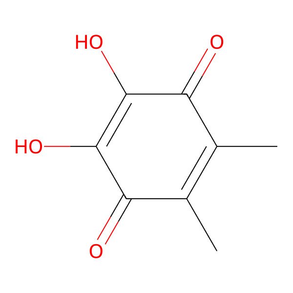 2D Structure of 2,3-Dihydroxy-5,6-dimethyl-2,5-cyclohexadiene-1,4-dione