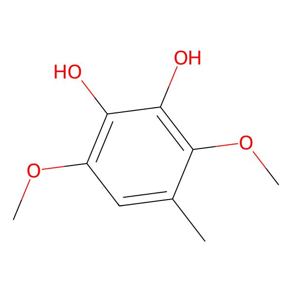 2D Structure of 3,6-Dimethoxy-4-methylbenzene-1,2-diol
