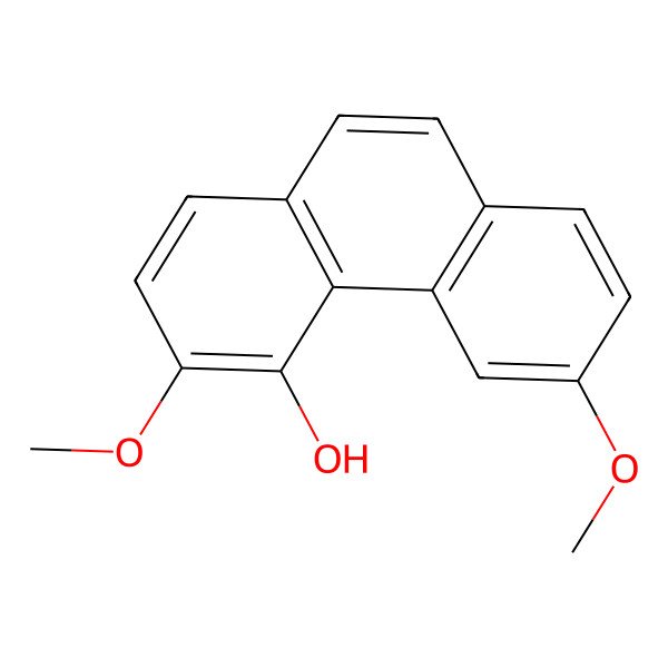 2D Structure of 3,6-Dimethoxy-4-phenanthrenol