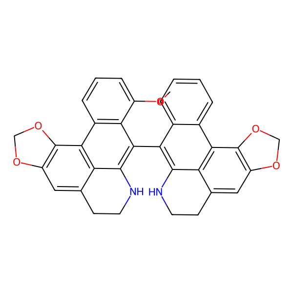 2D Structure of 13-(3,5-Dioxa-11-azapentacyclo[10.7.1.02,6.08,20.014,19]icosa-1(20),2(6),7,12,14,16,18-heptaen-13-yl)-15-methoxy-3,5-dioxa-11-azapentacyclo[10.7.1.02,6.08,20.014,19]icosa-1(20),2(6),7,12,14(19),15,17-heptaene