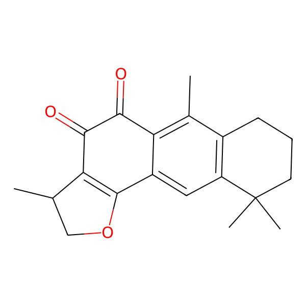 2D Structure of 3,6,10,10-Tetramethyl-2,3,7,8,9,10-hexahydroanthra[1,2-b]furan-4,5-dione