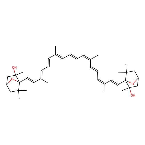 2D Structure of 3,6:3',6'-Diepoxy-5,5',6,6'-tetrahydro-b,b-carotene-5,5'-diol
