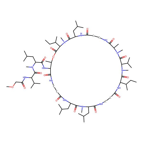 2D Structure of MeOAc-Val-D-N(Me)Leu-Thr(1)-bAla-D-Leu-N(Me)Leu-bAla-D-Ile-N(Me)Val-N(Me)Ala-bAla-D-Leu-D-N(Me)Ile-(1)