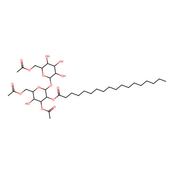 2D Structure of 3,6,6'-Tri-0-ocetyl-2-0-octadecanoyl-alpha,alpha-D-trehalose
