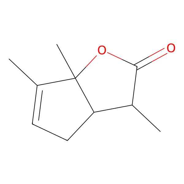 2D Structure of 3,6,6a-trimethyl-3a,4-dihydro-3H-cyclopenta[b]furan-2-one