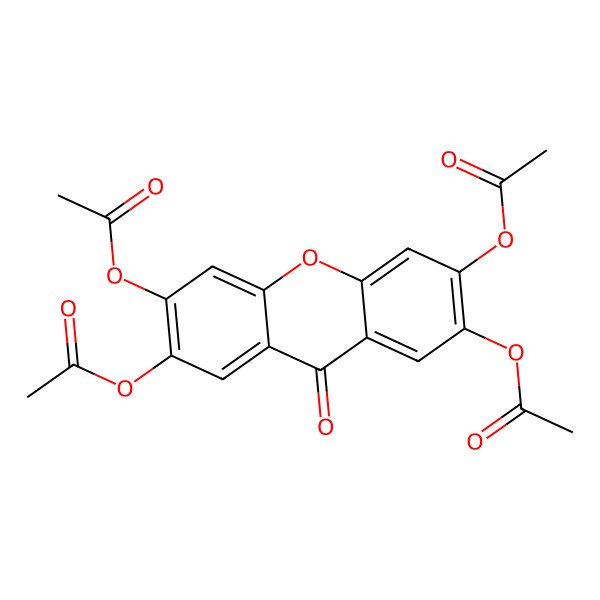 2D Structure of (3,6,7-Triacetyloxy-9-oxoxanthen-2-yl) acetate