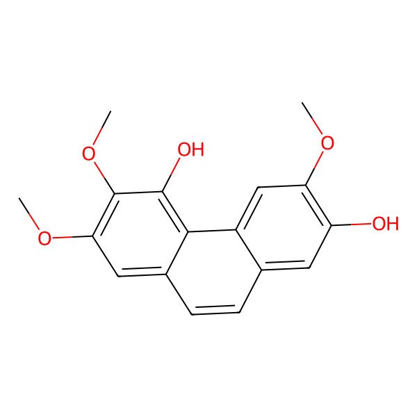 2D Structure of 3,6,7-Trimethoxyphenanthrene-2,5-diol 2D Structure of 3,6,7-Trimethoxyphenanthrene-2,5-diol