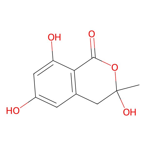 2D Structure of 3,6,8-Trihydroxy-3-methyl-3,4-dihydroisocoumarin