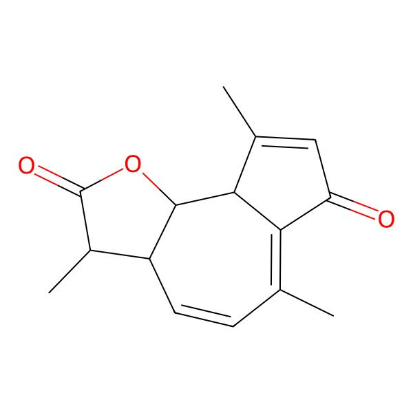 2D Structure of 3,6,9-Trimethyl-3,3a,9a,9b-tetrahydroazuleno[4,5-b]furan-2,7-dione