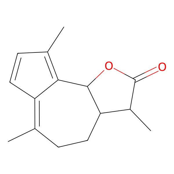 2D Structure of 3,6,9-trimethyl-3a,4,5,9b-tetrahydro-3H-azuleno[4,5-b]furan-2-one