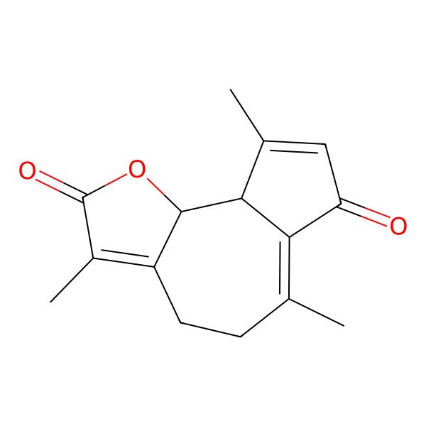 2D Structure of 3,6,9-Trimethyl-4,5,9a,9b-tetrahydroazuleno[4,5-b]furan-2,7-dione