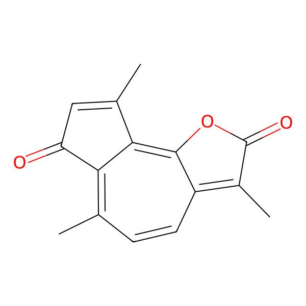 2D Structure of 3,6,9-Trimethylazuleno[4,5-b]furan-2,7-dione