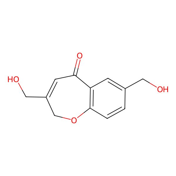 2D Structure of 3,7-Bis(hydroxymethyl)-1-benzoxepin-5(2H)-one