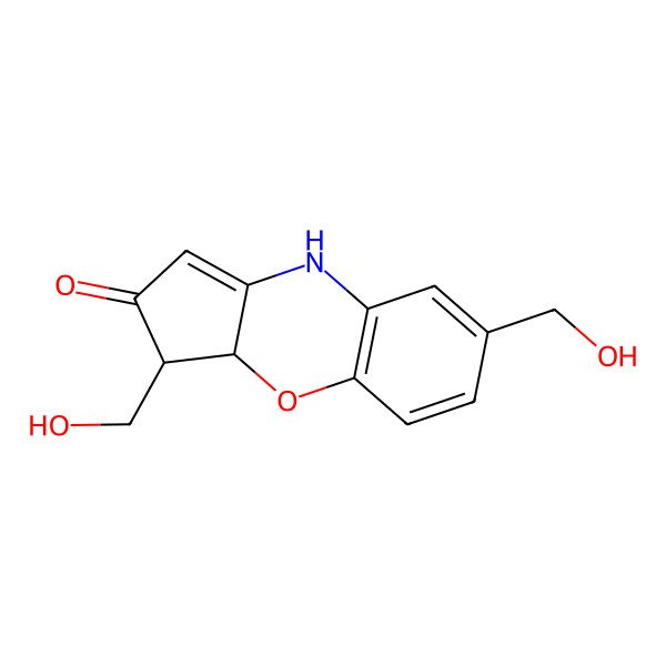 2D Structure of 3,7-bis(hydroxymethyl)-3a,9-dihydro-3H-cyclopenta[b][1,4]benzoxazin-2-one