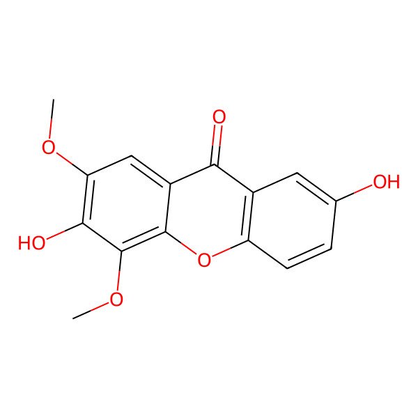 2D Structure of 3,7-Dihydroxy-2,4-dimethoxyxanthone 2D Structure of 3,7-Dihydroxy-2,4-dimethoxyxanthone