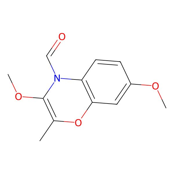 2D Structure of 3,7-Dimethoxy-2-methyl-1,4-benzoxazine-4-carbaldehyde