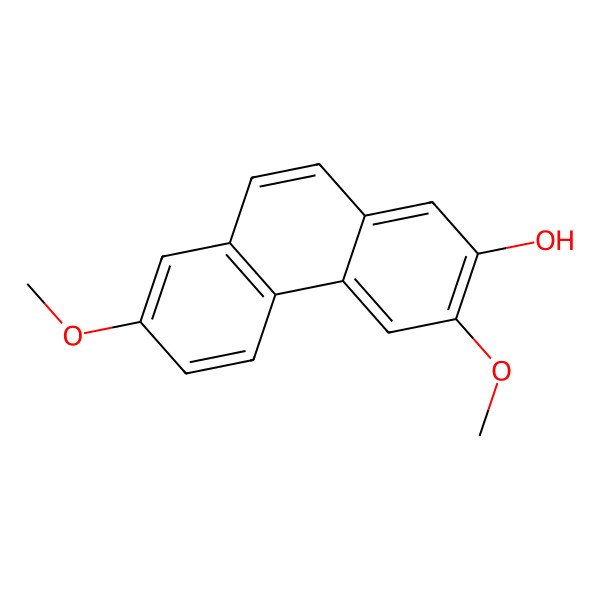 2D Structure of 3,7-Dimethoxyphenanthren-2-OL