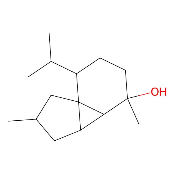 2D Structure of 3,7-Dimethyl-10-propan-2-yltricyclo[4.4.0.01,5]decan-7-ol