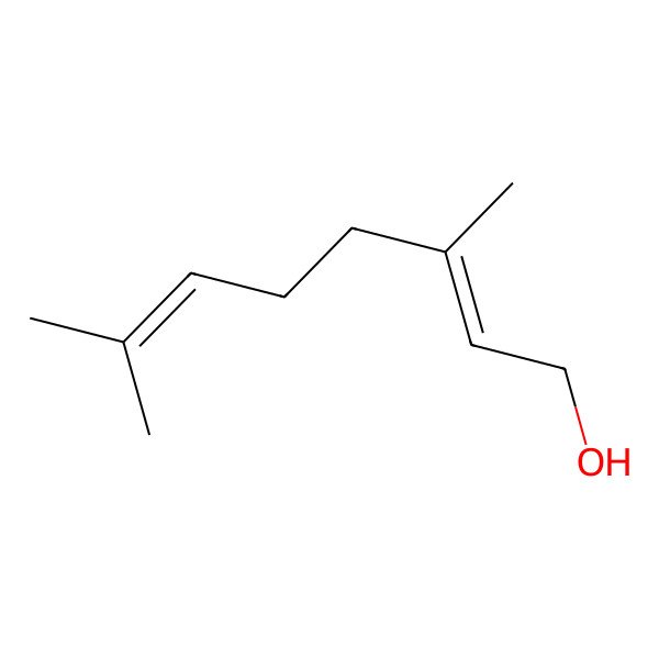 2D Structure of 3,7-Dimethyl-2,6-octadien-1-ol