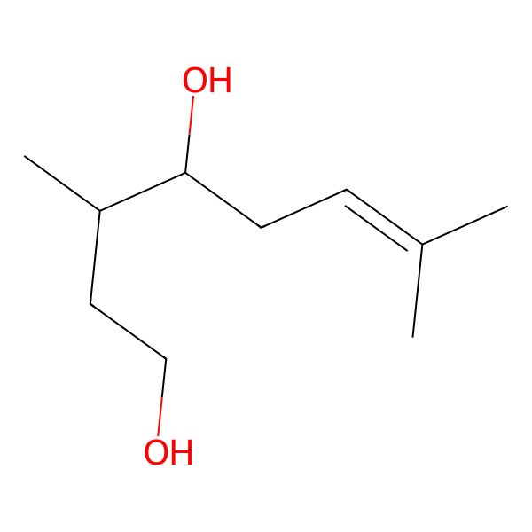2D Structure of 3,7-Dimethyl-4-hydroxy-6-octen-1-ol 2D Structure of 3,7-Dimethyl-4-hydroxy-6-octen-1-ol
