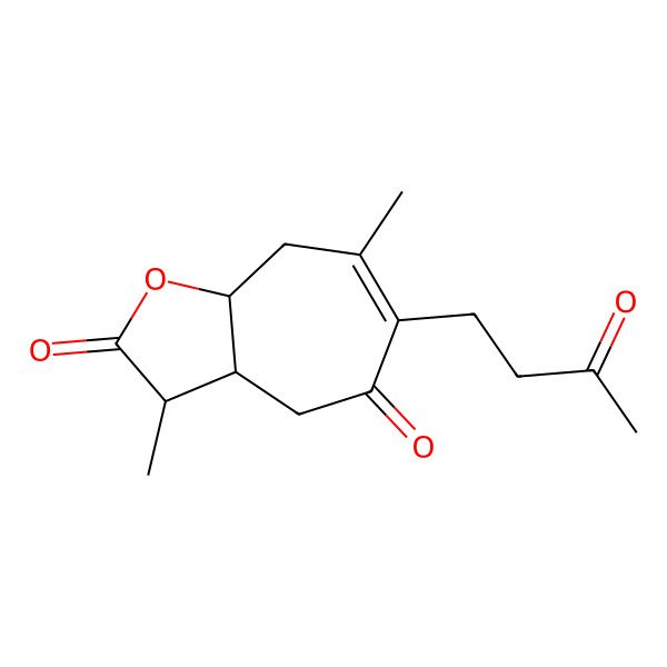 2D Structure of 3,7-dimethyl-6-(3-oxobutyl)-3a,4,8,8a-tetrahydro-3H-cyclohepta[b]furan-2,5-dione