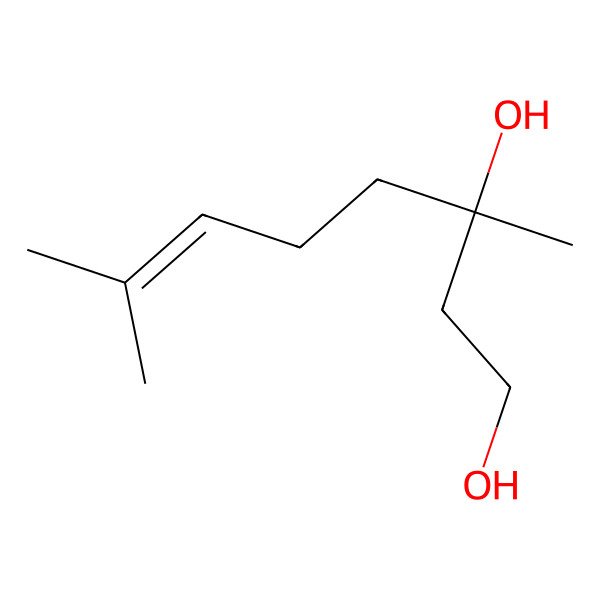 2D Structure of 3,7-Dimethyl-6-octene-1,3-diol