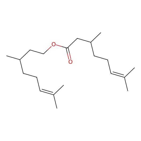 2D Structure of 3,7-Dimethyl-6-octenyl 3,7-dimethyloct-6-enoate