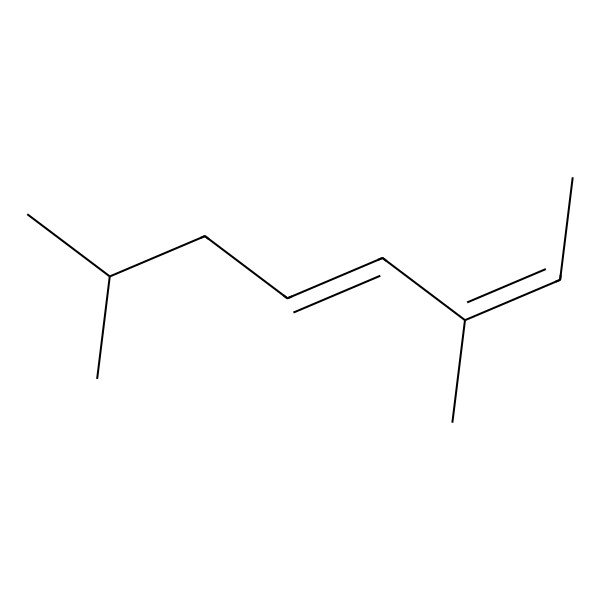 2D Structure of 3,7-Dimethylocta-2E,4E-diene