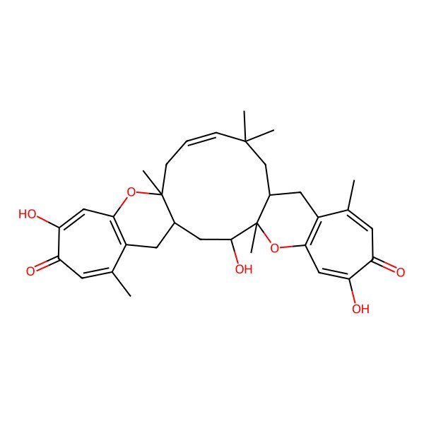 2D Structure of (1R,3S,4R,14R,17E,20R)-3,8,24-trihydroxy-4,11,16,16,20,27-hexamethyl-5,21-dioxapentacyclo[18.9.0.04,14.06,12.022,28]nonacosa-6(12),7,10,17,22(28),23,26-heptaene-9,25-dione