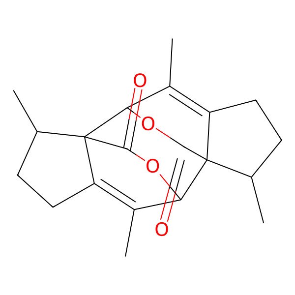 2D Structure of 3,7,10,14-Tetramethyl-16,18-dioxapentacyclo[7.5.2.22,8.01,11.04,8]octadeca-3,10-diene-15,17-dione