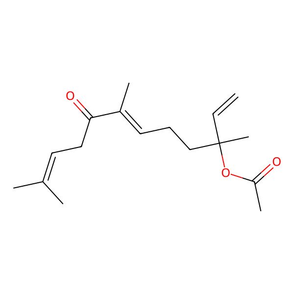 2D Structure of (3,7,11-Trimethyl-8-oxododeca-1,6,10-trien-3-yl) acetate