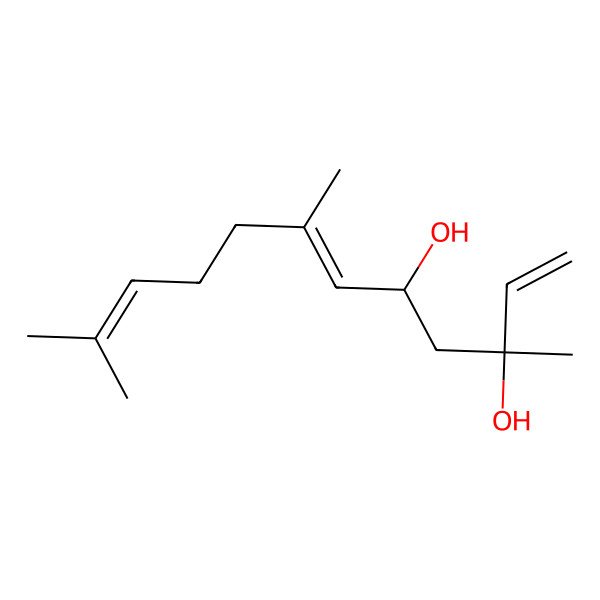 2D Structure of 3,7,11-Trimethyldodeca-1,6,10-triene-3,5-diol