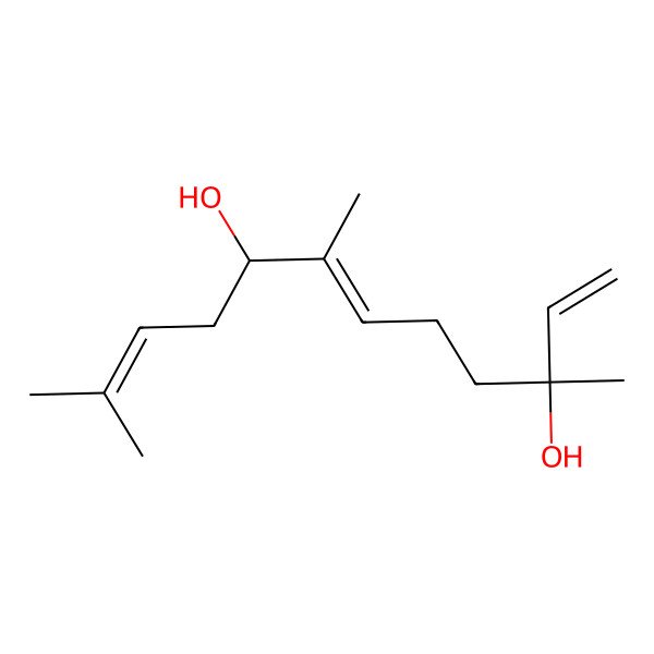 2D Structure of 3,7,11-Trimethyldodeca-1,6,10-triene-3,8-diol