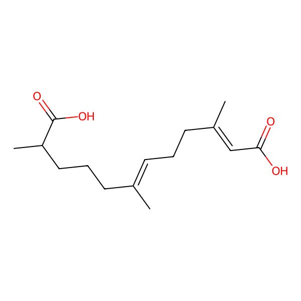 2D Structure of 3,7,11-Trimethyldodeca-2,6-dienedioic acid