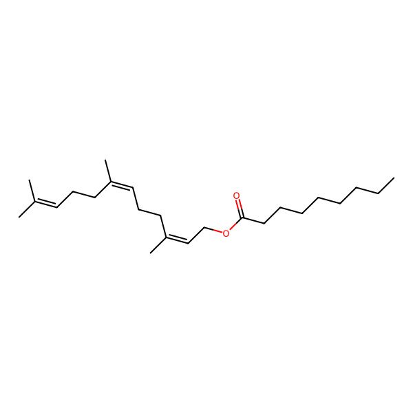 2D Structure of 3,7,11-Trimethyldodeca-2,6,10-trienyl nonanoate