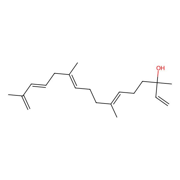 2D Structure of 3,7,11,15-Tetramethylhexadeca-1,6,10,13,15-pentaen-3-ol 2D Structure of 3,7,11,15-Tetramethylhexadeca-1,6,10,13,15-pentaen-3-ol